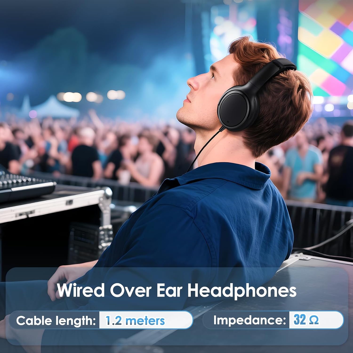 USB C Headphones Wired Over Ear Wired Headset with 28dB ANC,... - Image 8