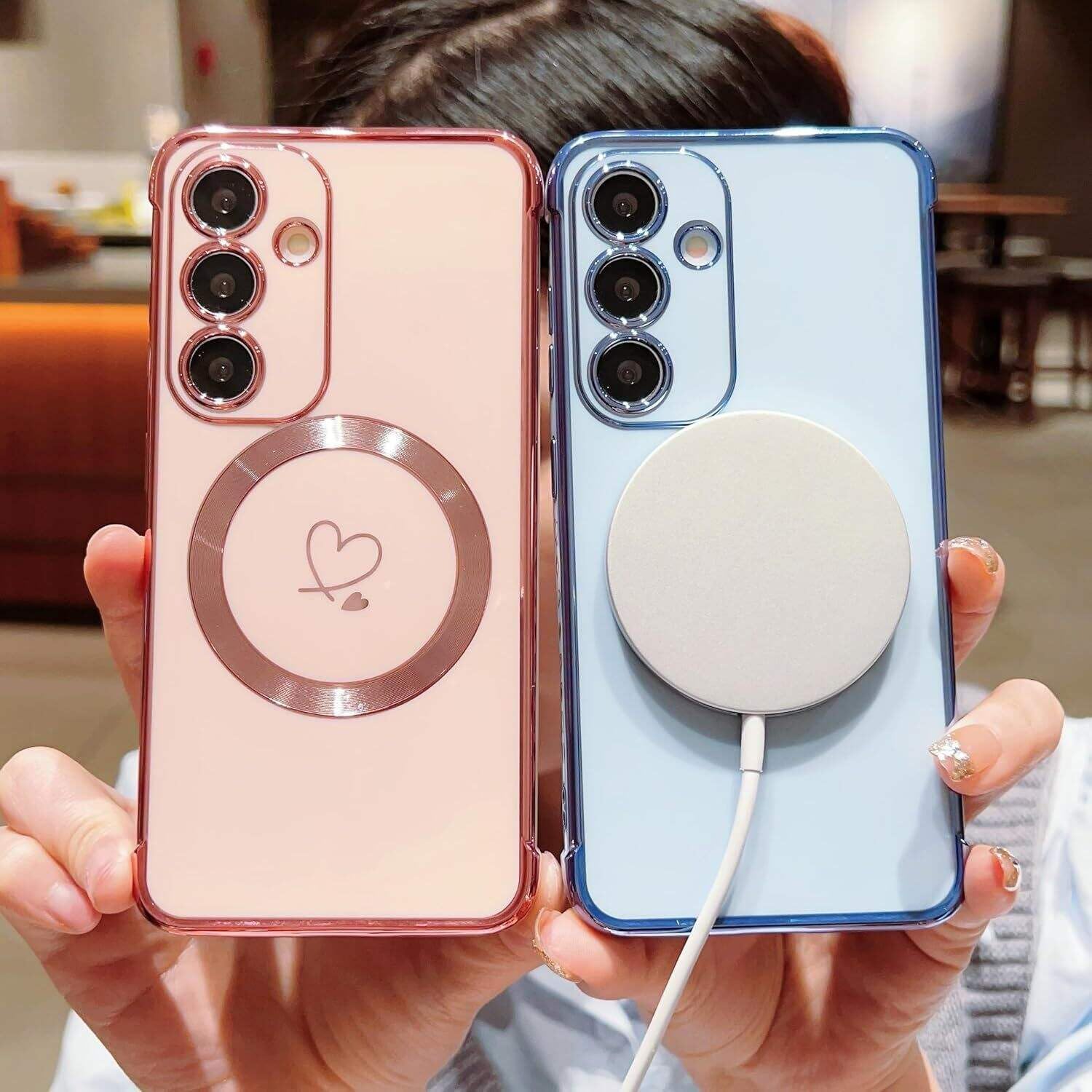 Cute Love Heart Magnetic Case for Samsung Galaxy S25 FE 5G G... - Image 6