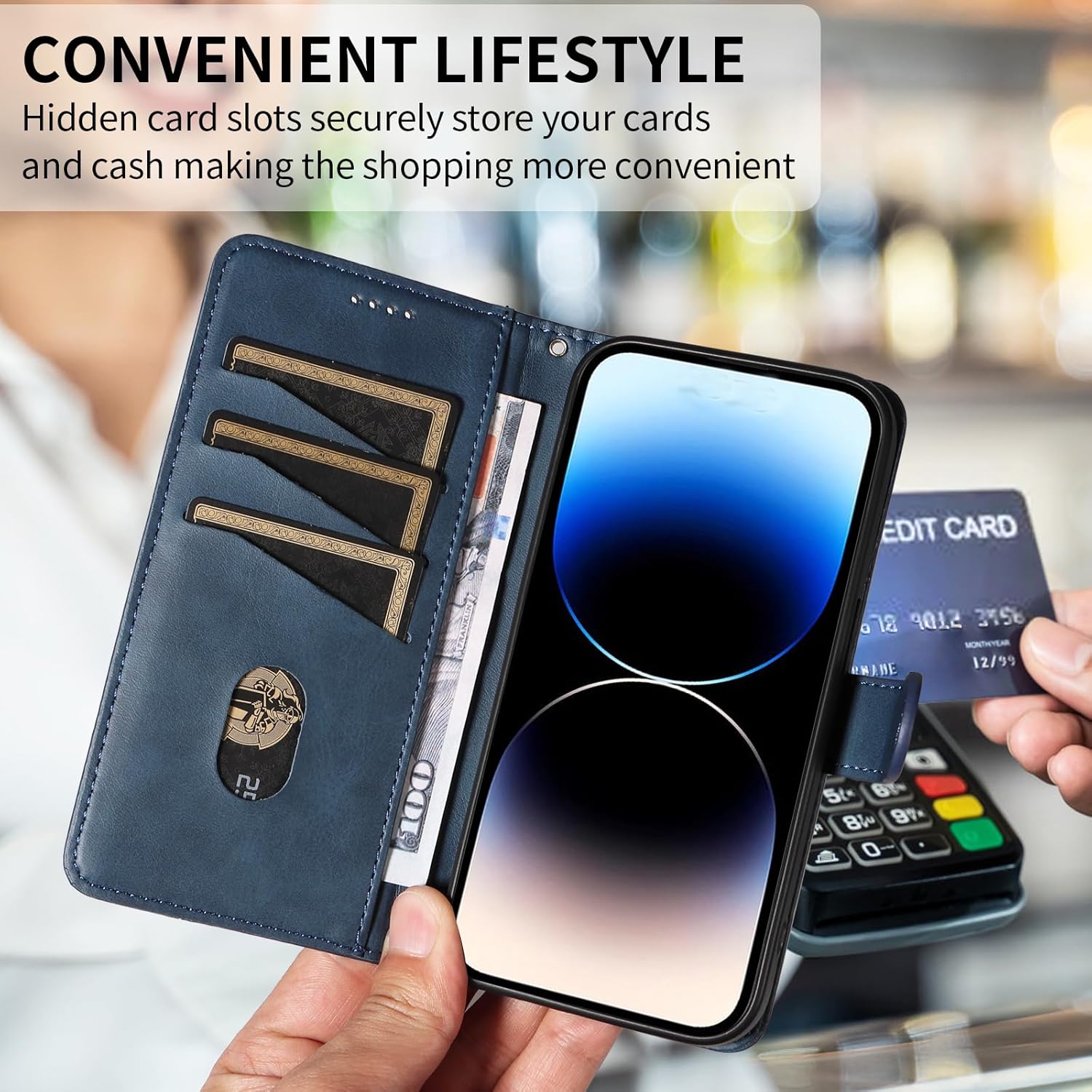 Wuhaizher for Samsung S25 FE Case Shockproof Leather Wallet ... - Image 5