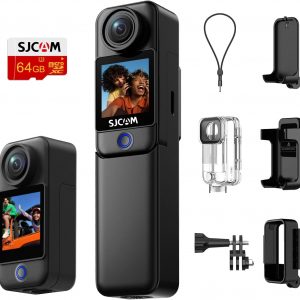 SJCAM C300 4K Pocket Action Camera,7H Power,Dual Touch Scree…
