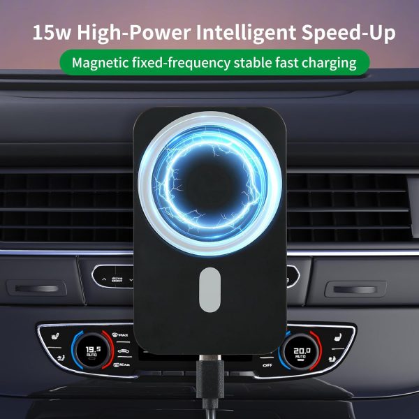 15W Car Phone Holder Wireless Charger, Compatible With Magsa... - Image 4
