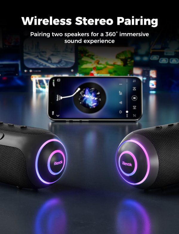 RIENOK Bluetooth Speaker 35W Wireless Portable Waterproof Sp... - Image 6