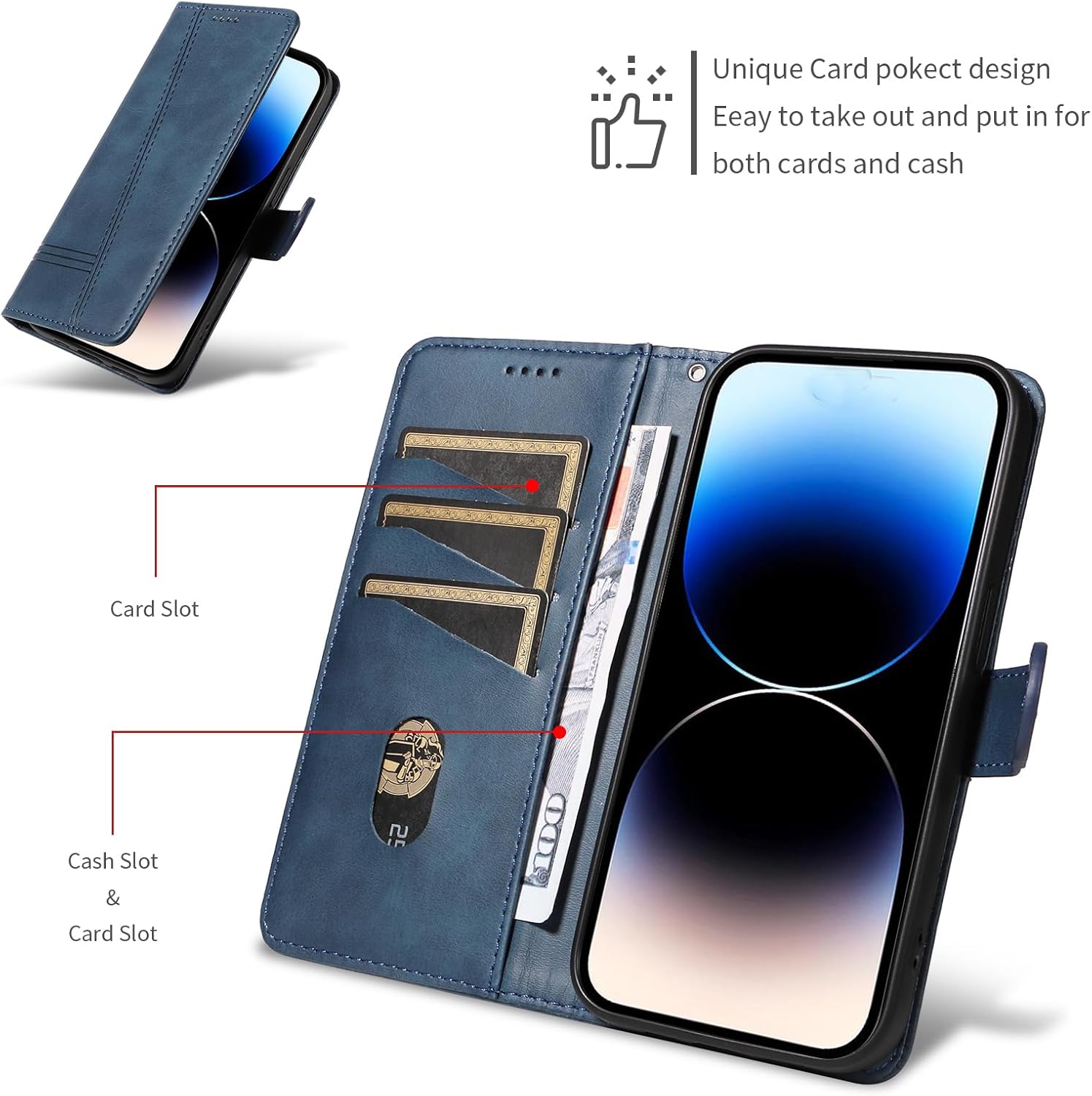 Wuhaizher for Samsung S25 FE Case Shockproof Leather Wallet ... - Image 4