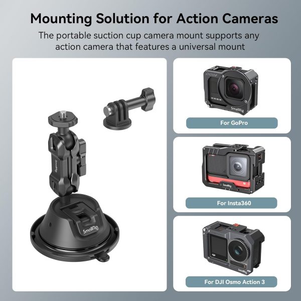 SMALLRIG Double-Layer Suction Cup Mount for GoPro Hero 11/10... - Image 2