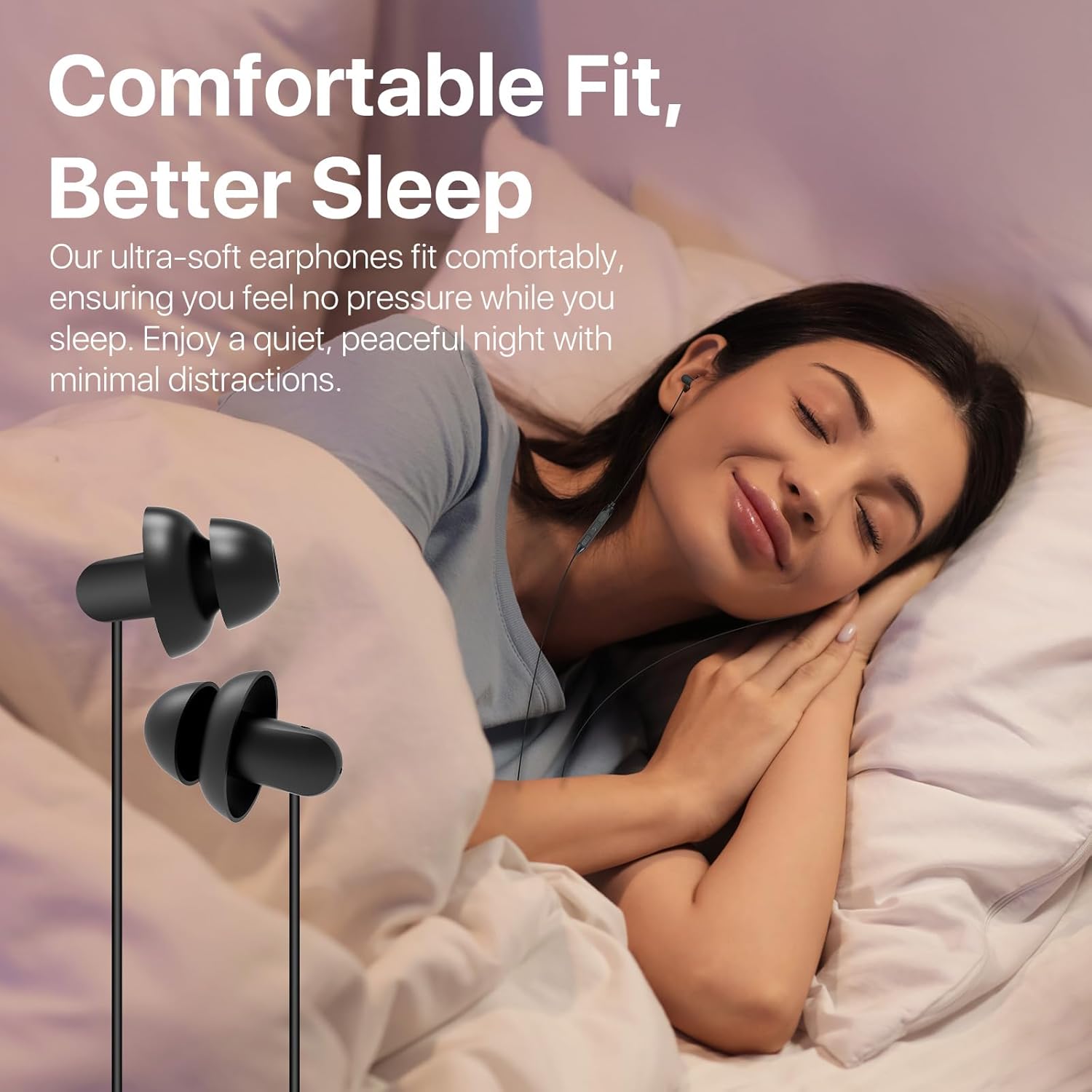 Hearprotek Sleep Headphones, Noise Cancelling Earbuds with M... - Image 3