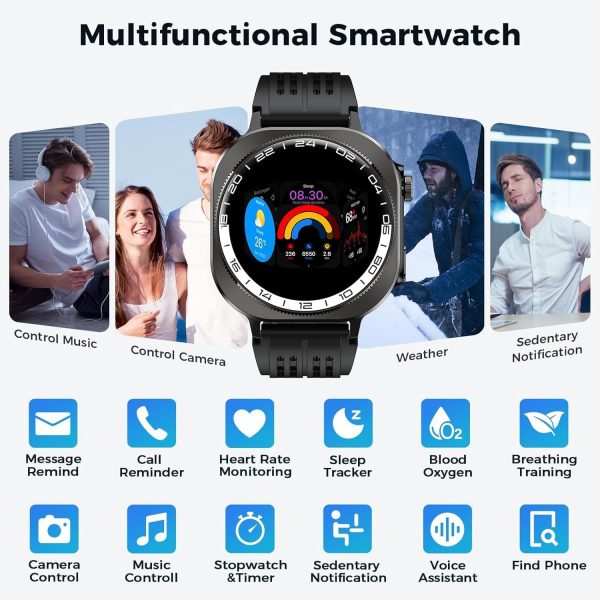 Soudorv Military Smart Watch for Men, Tough 1.43" HD AMOLED ... - Image 8