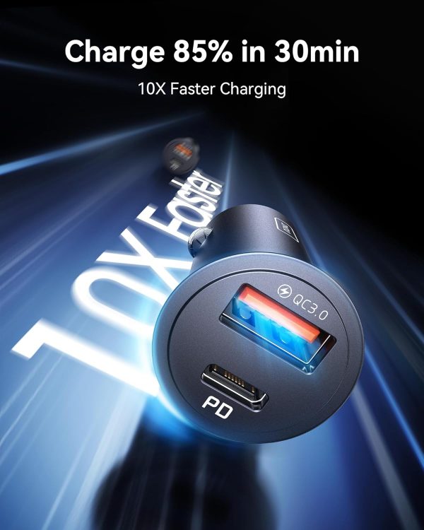 INIU Car Charger, Cigarette Lighter USB Charger Total 60W [U... - Image 4