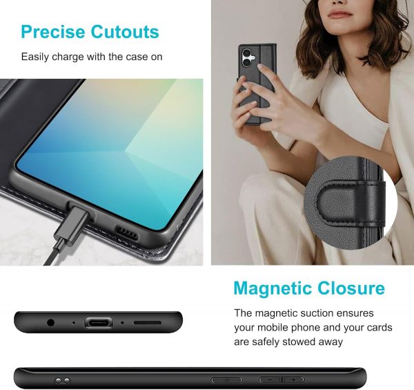 Kuafcase for Samsung A06 Case with 4 Card Slots Magnetic Clo... - Image 6