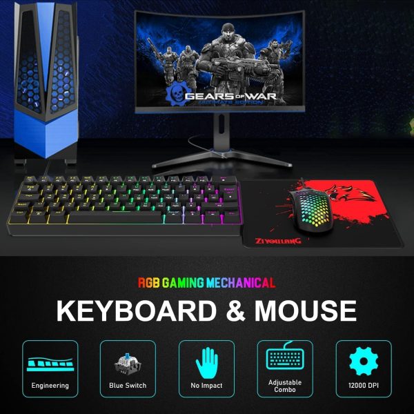 ZIYOU LANG T60 60% Percent Mechanical Gaming Keyboard Mouse ... - Image 8