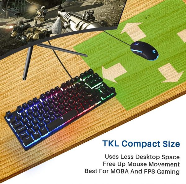 Combrite Falcon Gaming Keyboard And Mouse Set, TKL Compact S... - Image 4