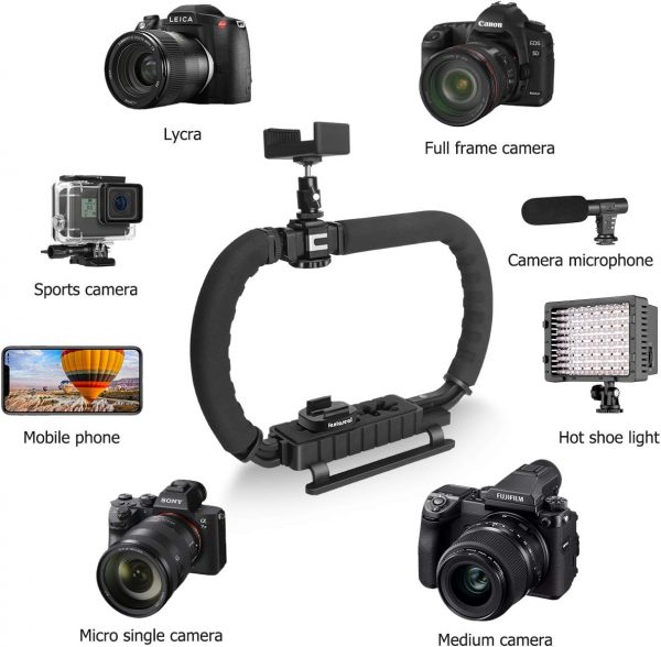 3-Shoe DSLR/Mirrorless/Action Camera Camcorder Phone Stabili... - Image 7