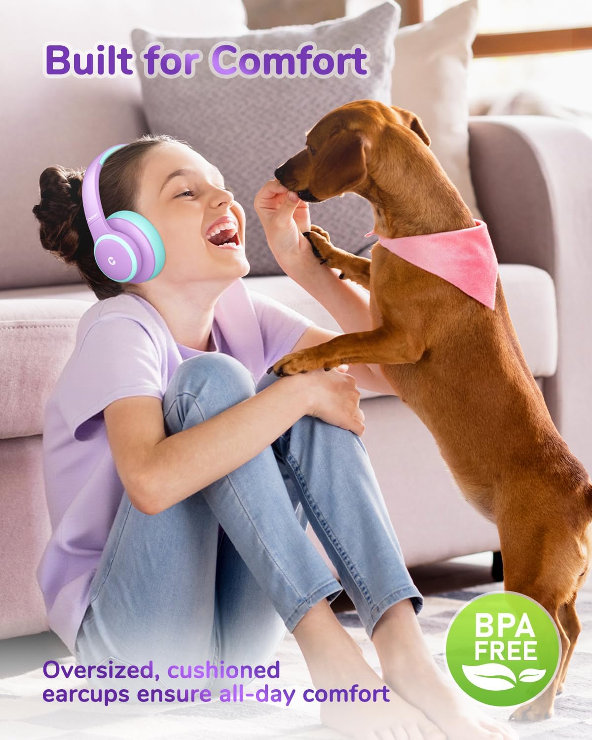 iClever BTH26 Active Noise Cancelling Headphones for Kids, 6... - Image 8