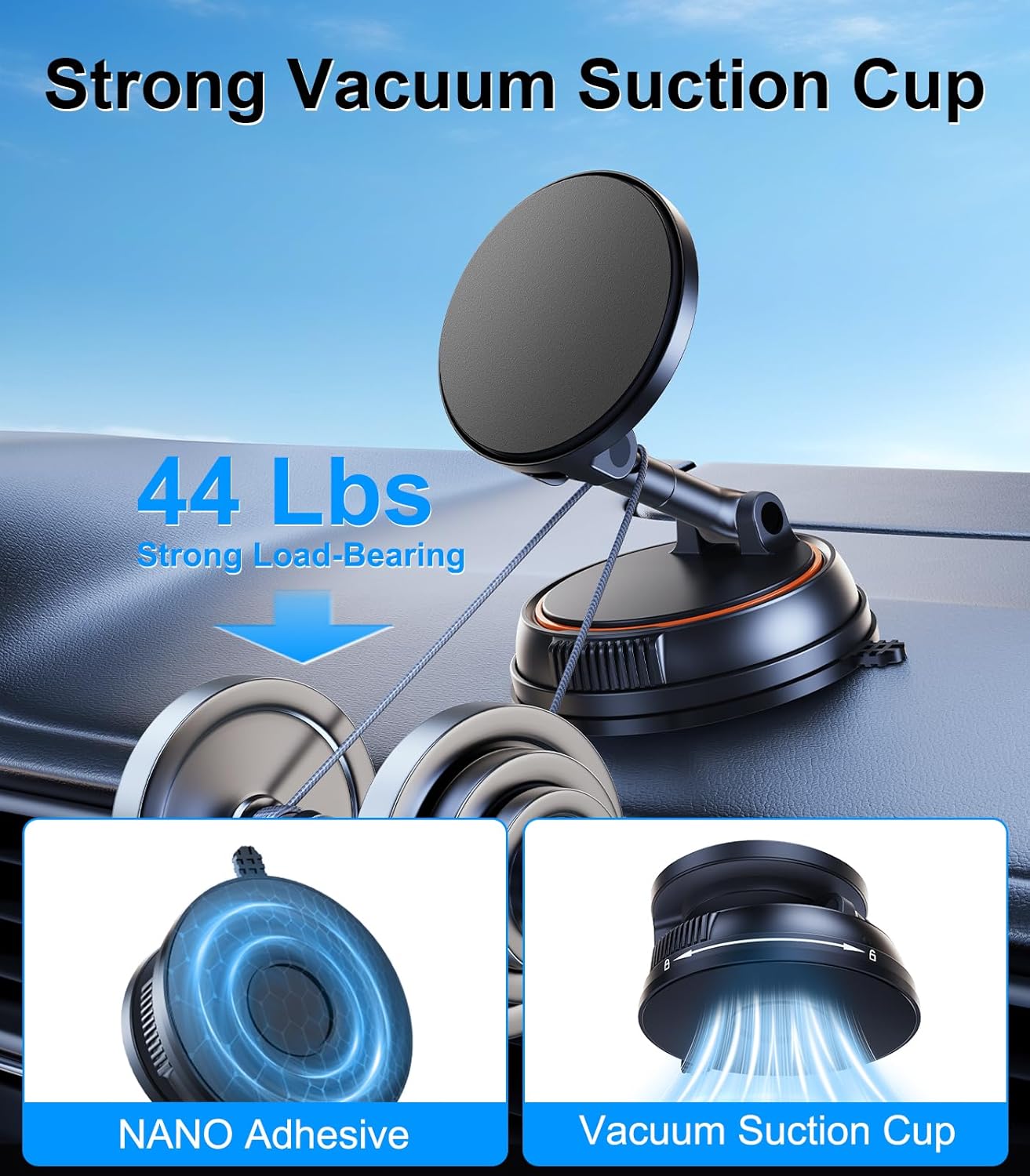 for Magsafe Car Mount Charger,15W Magnetic Car Phone Holder ... - Image 6