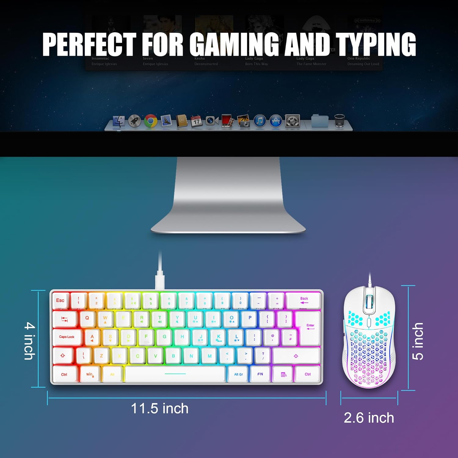 RedThunder 60% RGB Gaming Keyboard and Mouse Combo,UK Layout... - Image 6