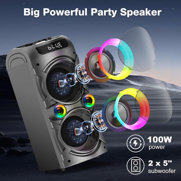 Portable Bluetooth Speaker 100W Big Powerful Wireless Boombo... - Image 3