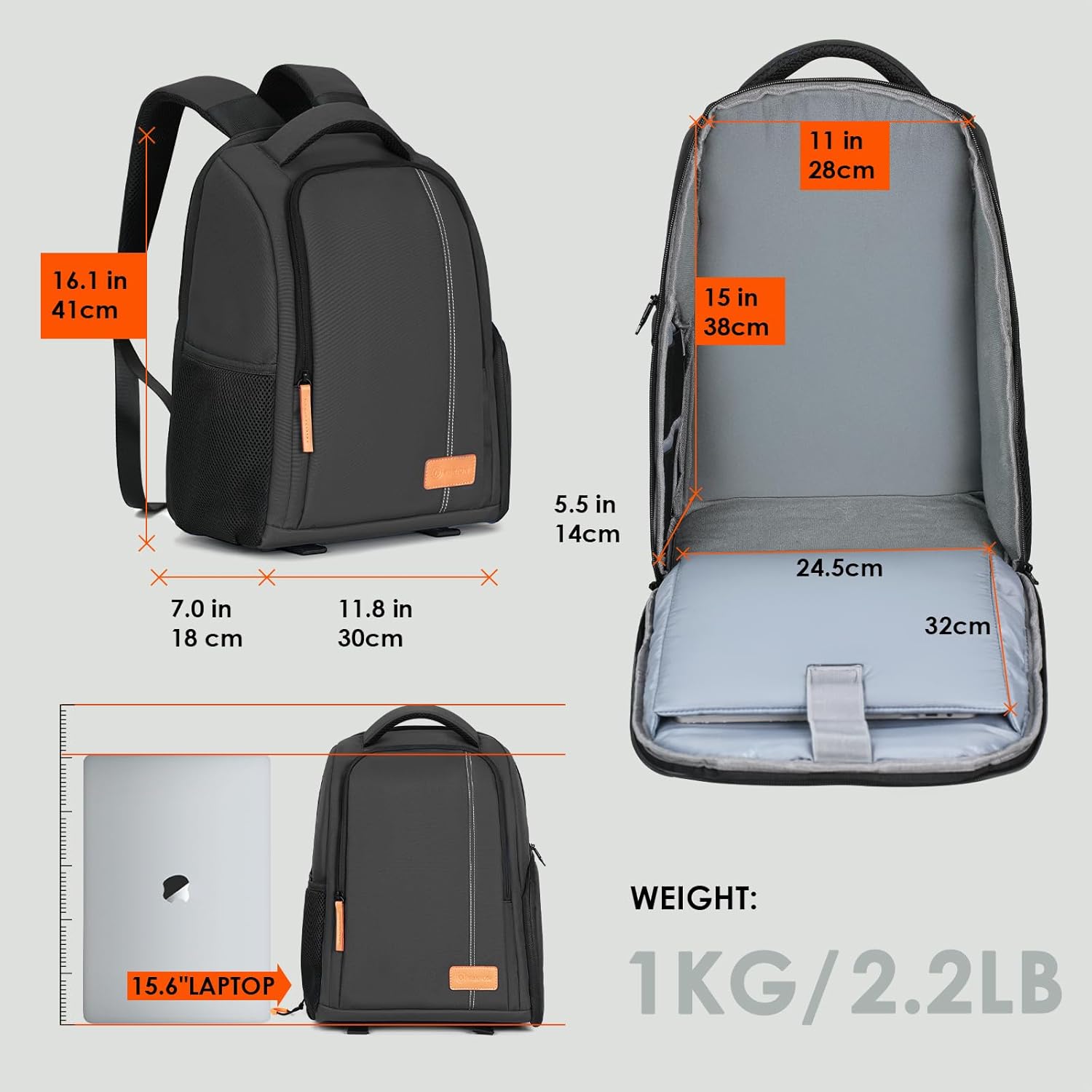 TARION TB-02 Camera and Laptop Rucksack, Photography Knapsac... - Image 9