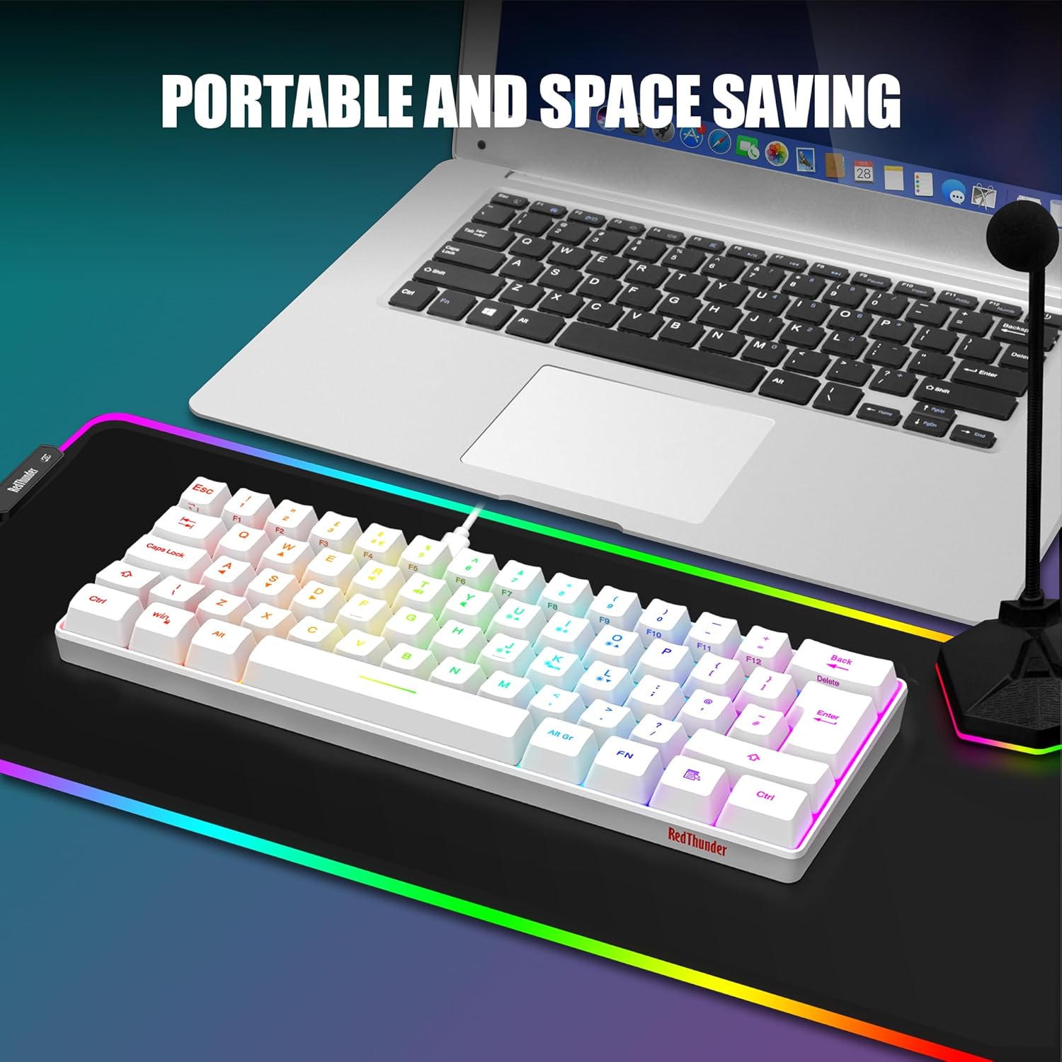 RedThunder 60% RGB Gaming Keyboard and Mouse Combo,UK Layout... - Image 3