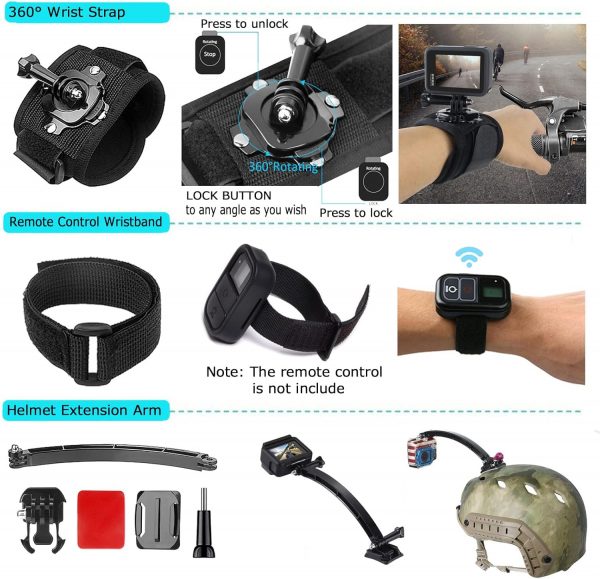 Ci-Fotto Action Camera Accessories Set, 50-in-1 Sports Camer... - Image 7