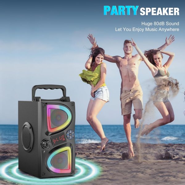 Bluetooth Speaker, 60W(Peak) Wireless Portable Small Home Pa... - Image 7