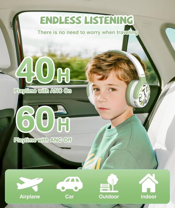 ONITOON Kids Active Noise Cancelling Headphones - 60H Playti... - Image 4