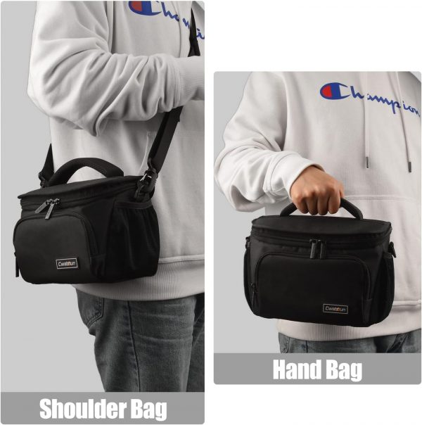 Cwatcun Compact Camera Bag Single Shoulder Crossbody Bag Cam... - Image 6