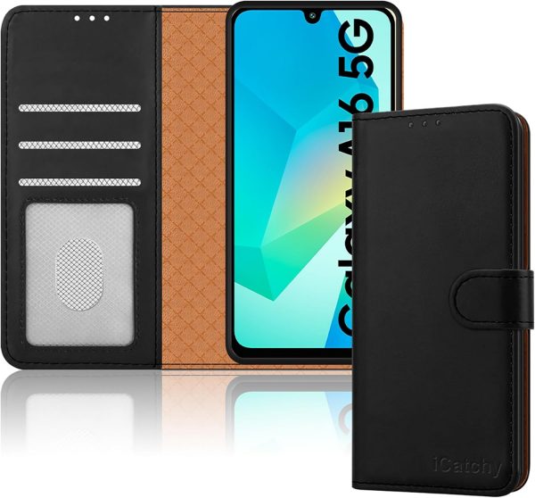iCatchy for Samsung A16 Case – Leather Wallet Cover, Book Fl... - Image 2
