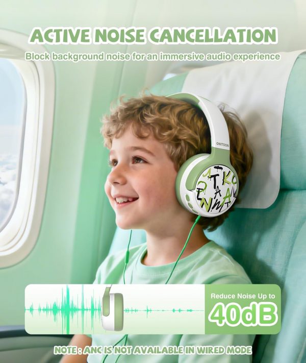 ONITOON Kids Active Noise Cancelling Headphones - 60H Playti... - Image 3