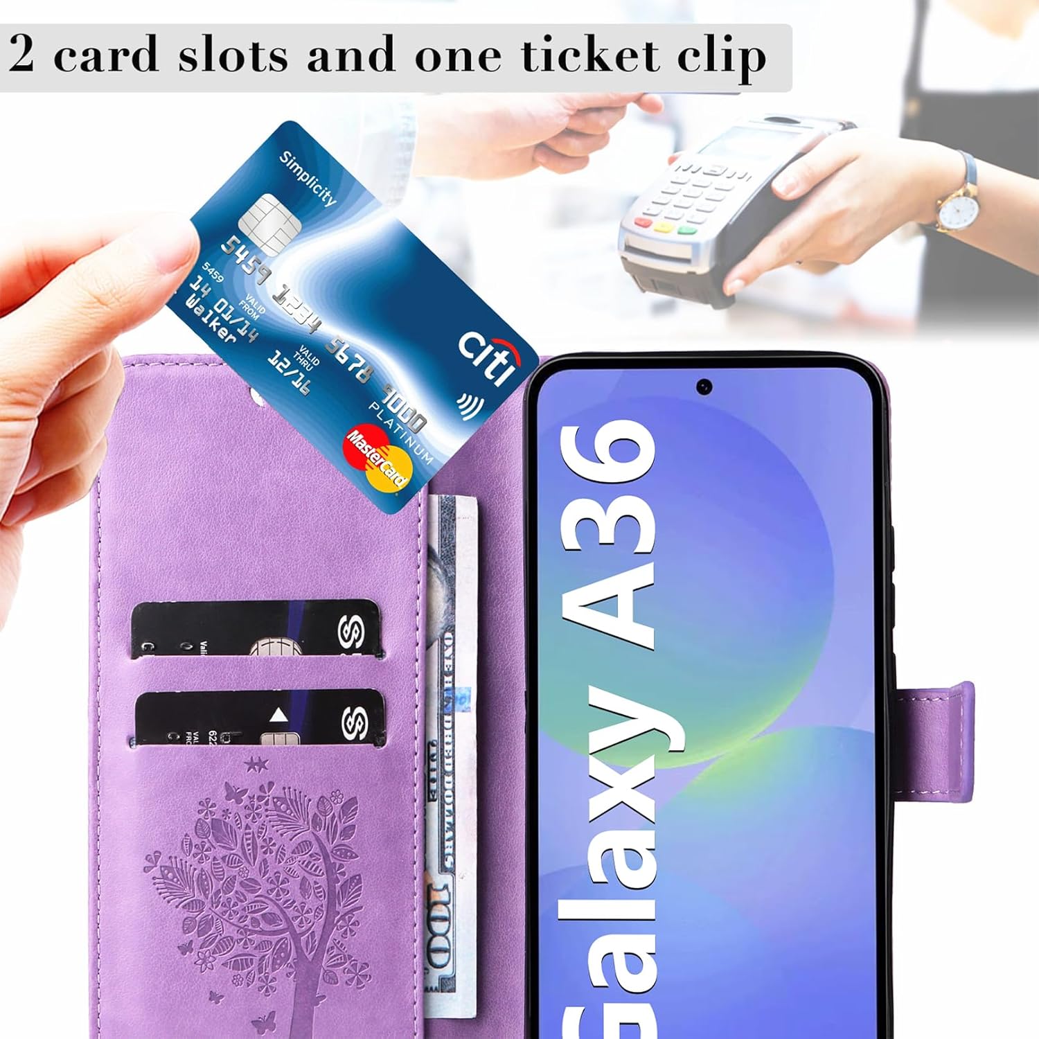 Hancda Phone Case for Samsung Galaxy A36 5G Leather Case wit... - Image 3