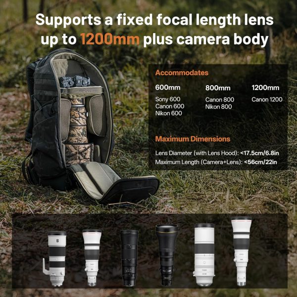 PGYTECH OnePro Super Telephoto Lens Backpack for DSLR and So... - Image 3