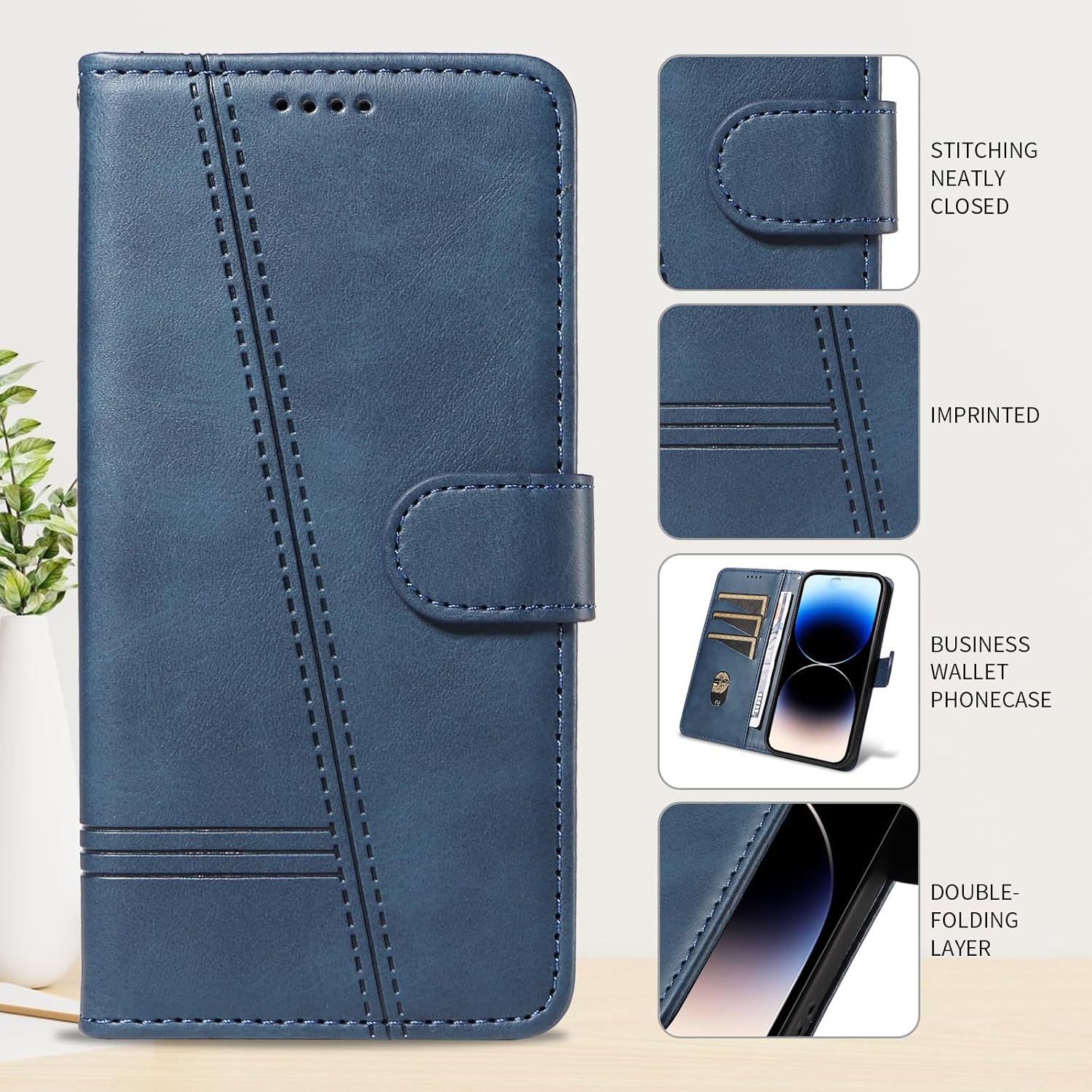 Wuhaizher for Samsung S25 FE Case Shockproof Leather Wallet ... - Image 3