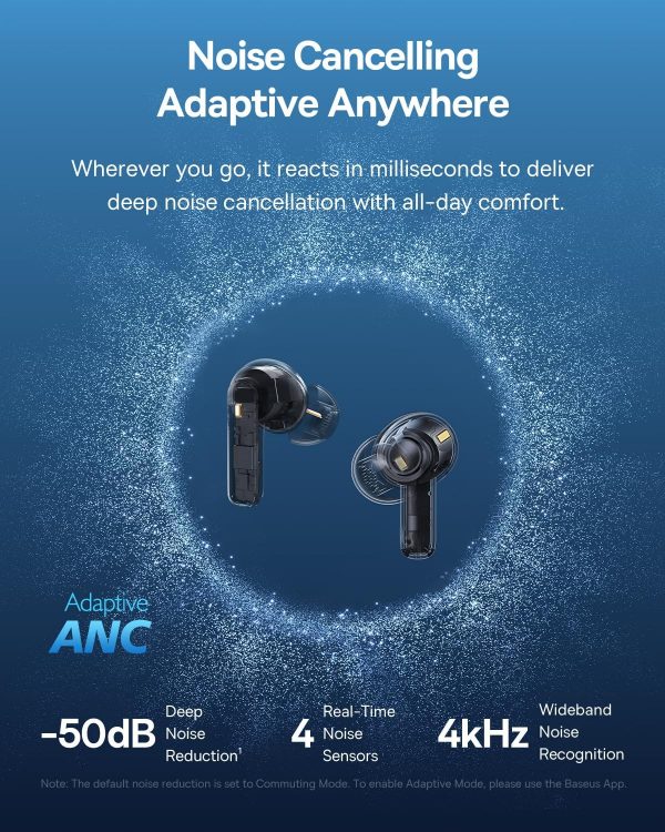 Baseus Bass EP10 Pro Noise Cancelling Wireless Earbuds, Real... - Image 3