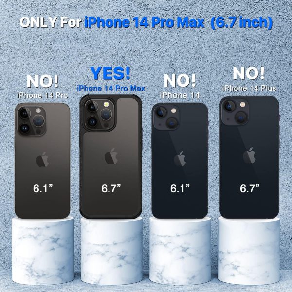 CENHUFO Compatible with iPhone 14 Pro Max Case Built-in Glas... - Image 3