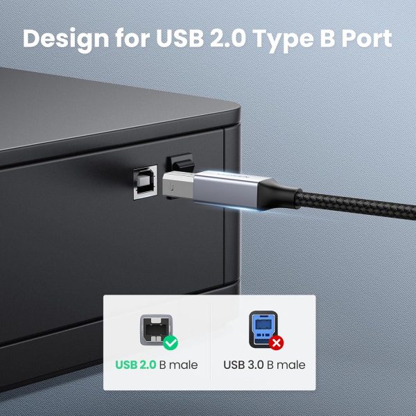 UGREEN USB B to USB C Printer Cable, Type B 2.0 Braided Data... - Image 10