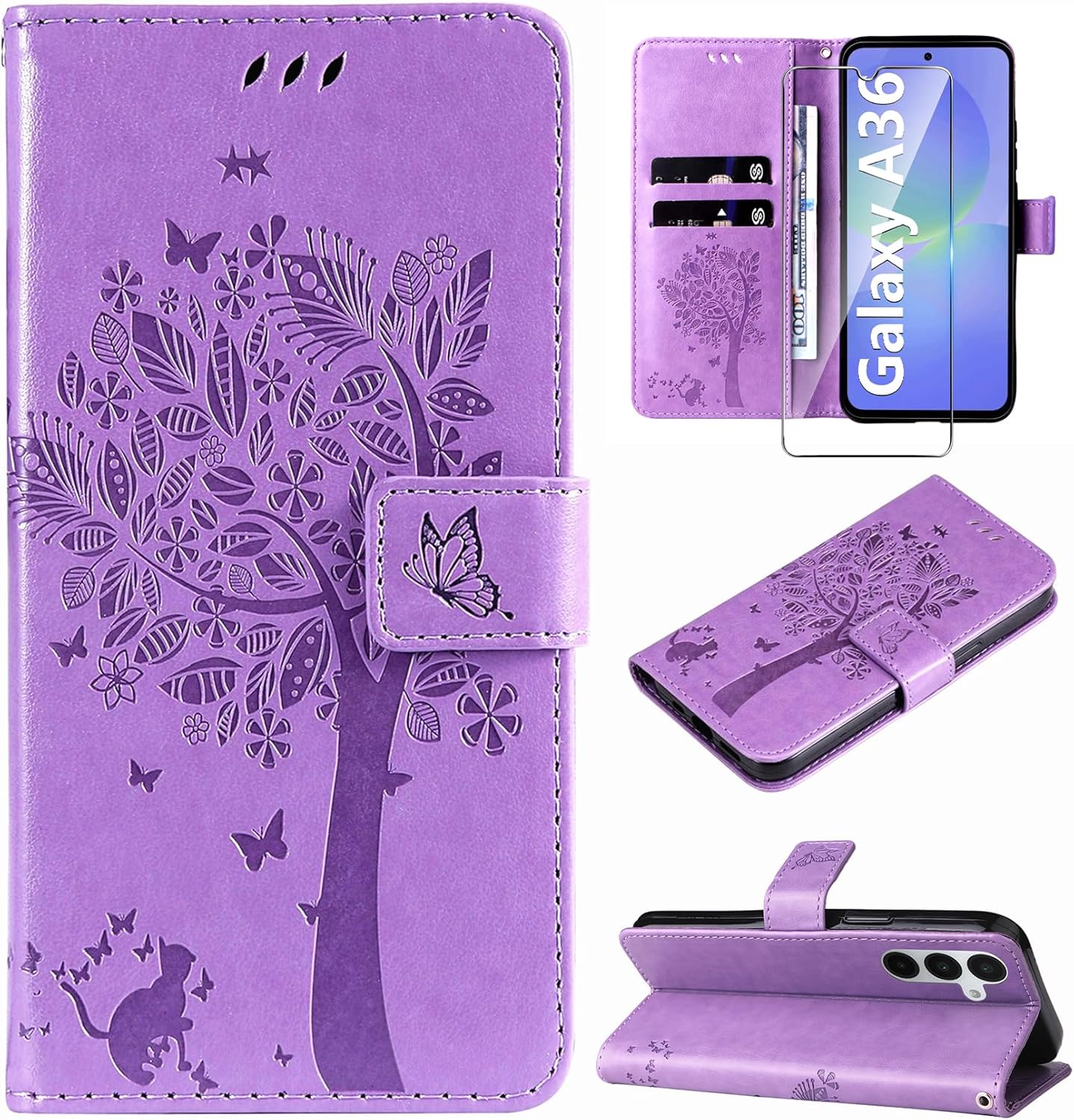 Hancda Phone Case for Samsung Galaxy A36 5G Leather Case wit... - Image 2