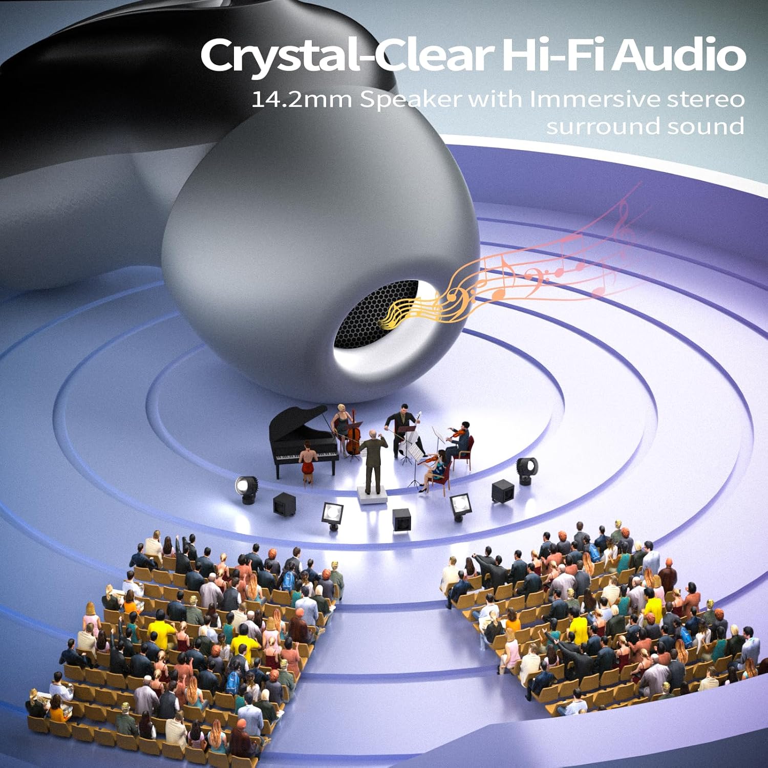 Wireless Earbuds, Mini Sleep Earbuds ANC Bluetooth 5.4 Headp... - Image 4