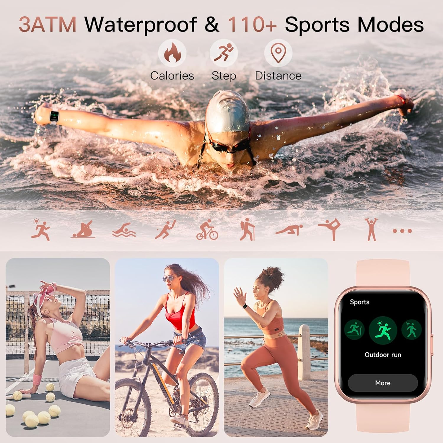 Smart Watch for Women(Answer/Make Call), Alexa Built-in 1.8"... - Image 5