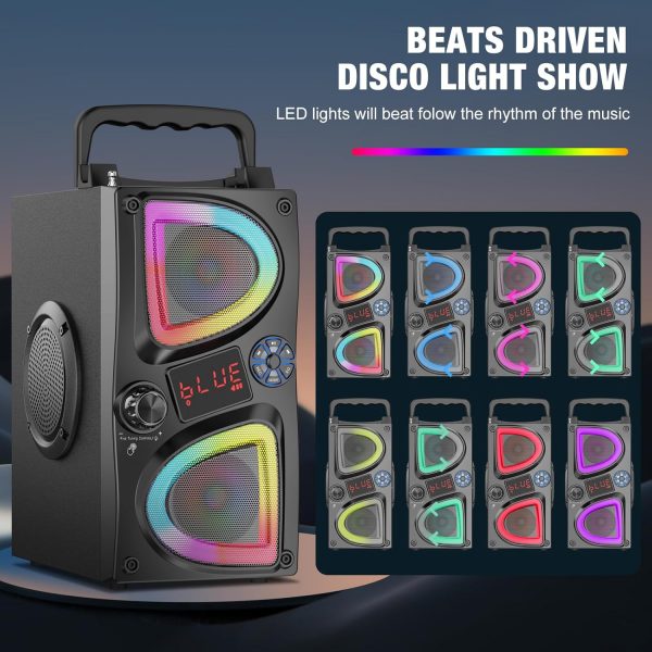 Bluetooth Speaker, 60W(Peak) Wireless Portable Small Home Pa... - Image 4