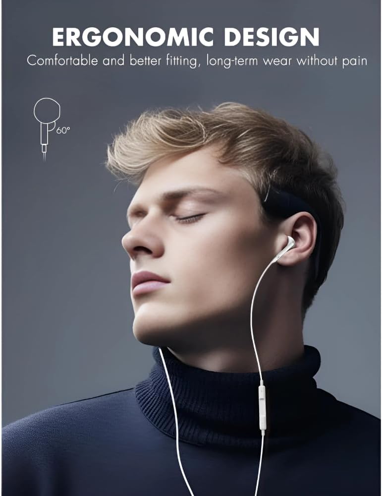 USB C Headphones,In Ear Type C Wired Earphones for i-Phone 1... - Image 4