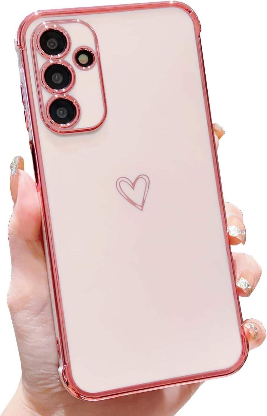 Sawiqpd for Samsung Galaxy S25 FE Case, Hollow Cute Love Hea... - Image 2