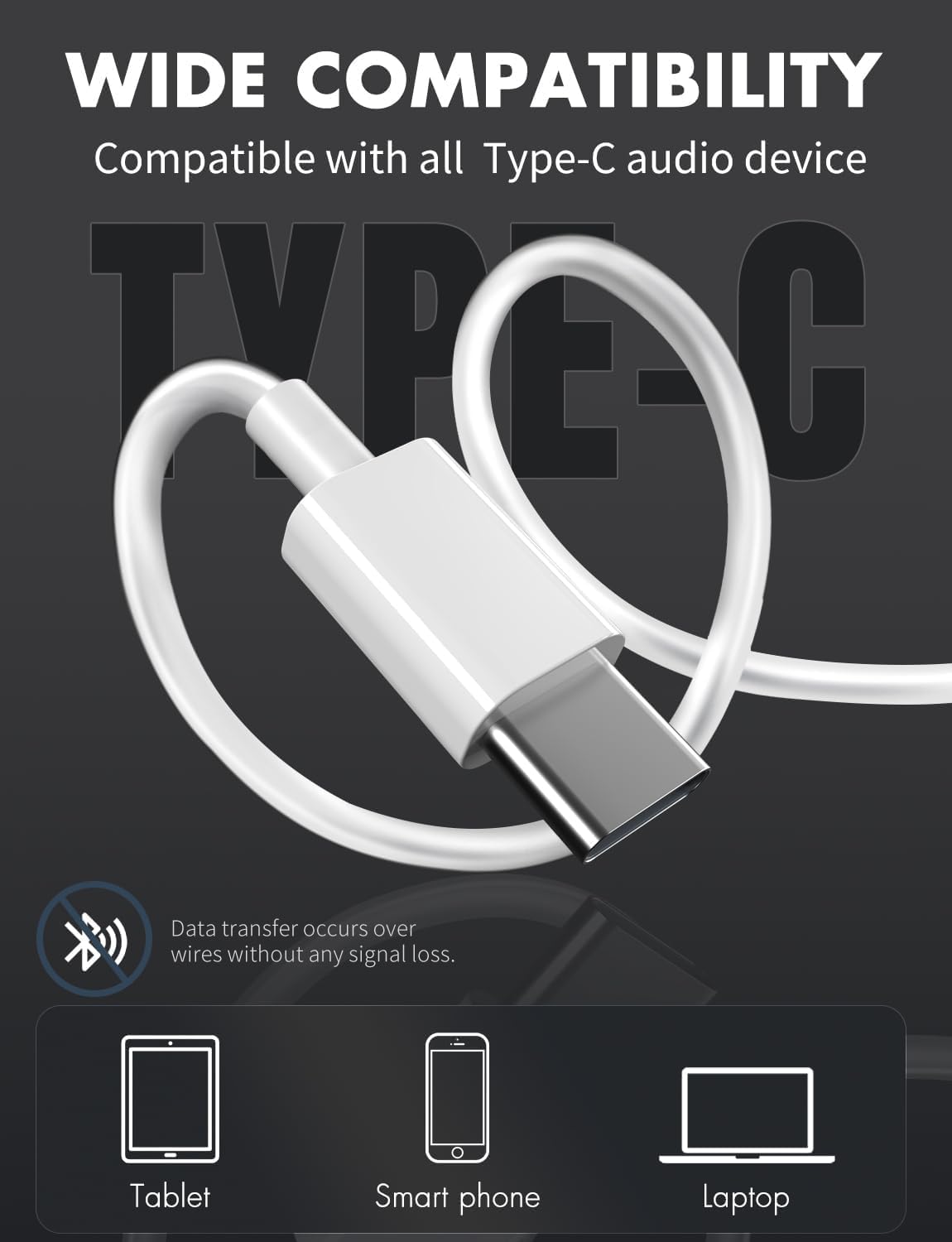 USB C Headphones,In Ear Type C Wired Earphones for i-Phone 1... - Image 3