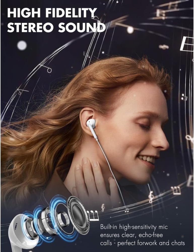 USB C Headphones,In Ear Type C Wired Earphones for i-Phone 1... - Image 7