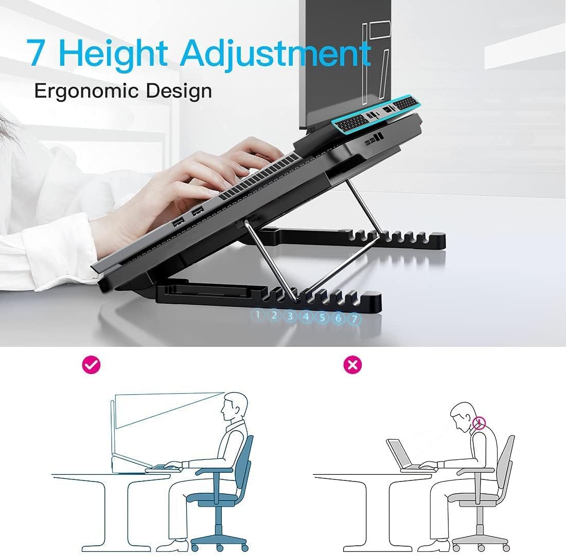 LIANGSTAR Laptop Cooling Pad, Laptop Cooler with 6 Quiet Fan... - Image 8