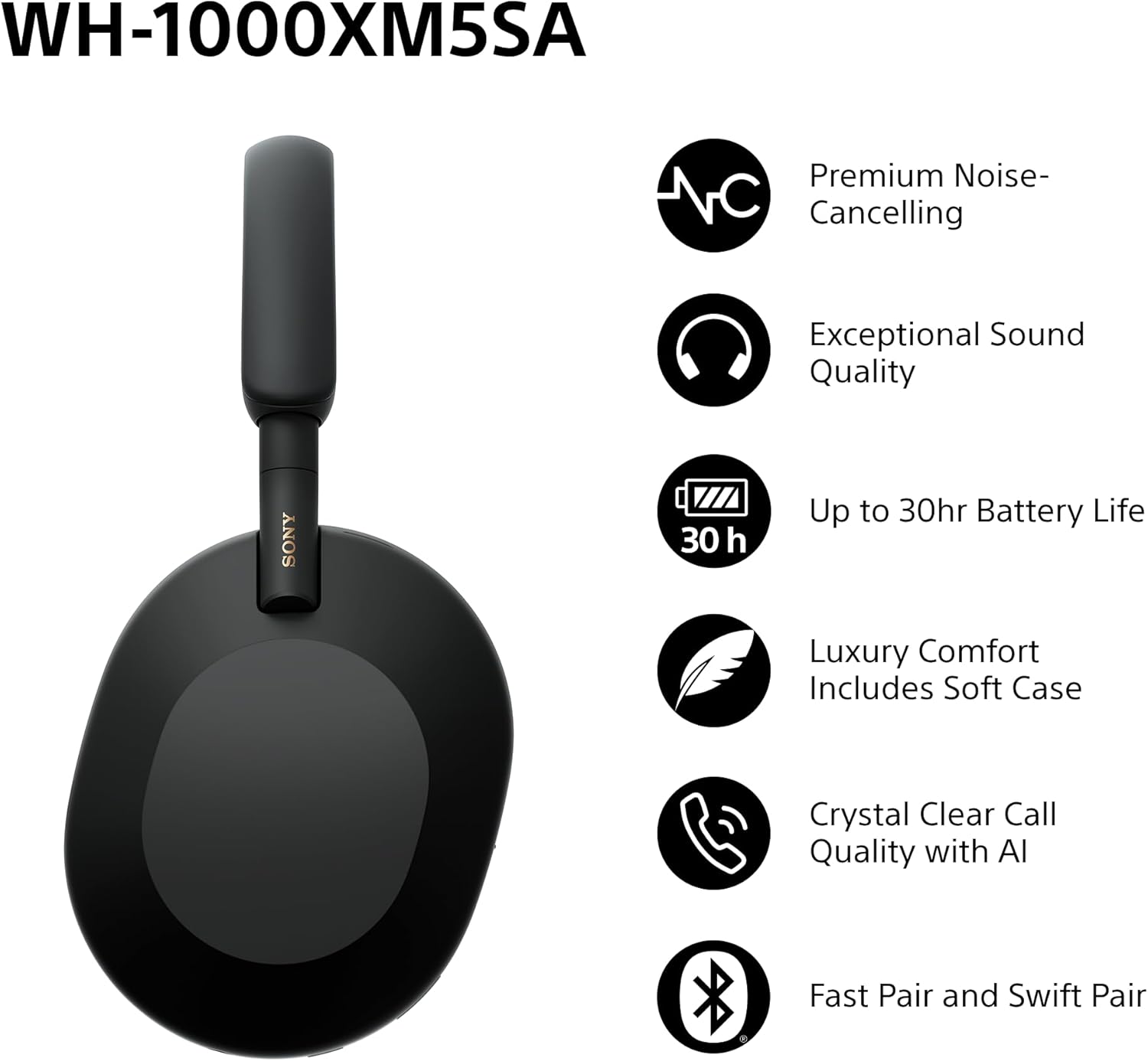 Sony WH-1000XM5SA Special Edition Soft Case Premium Noise Ca... - Image 3