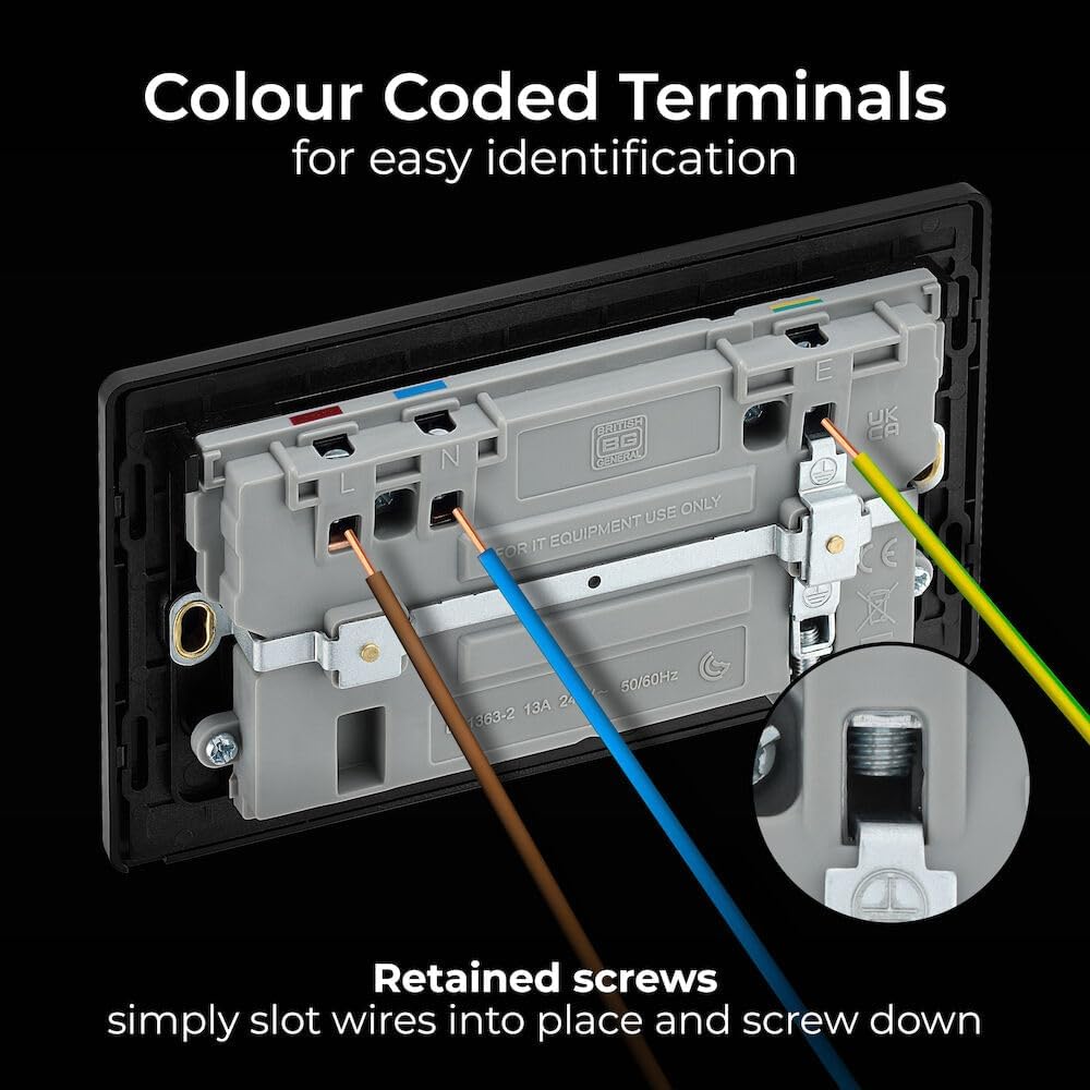 BG Electrical 22W Double Switched Power Wall Plug Socket wit... - Image 6