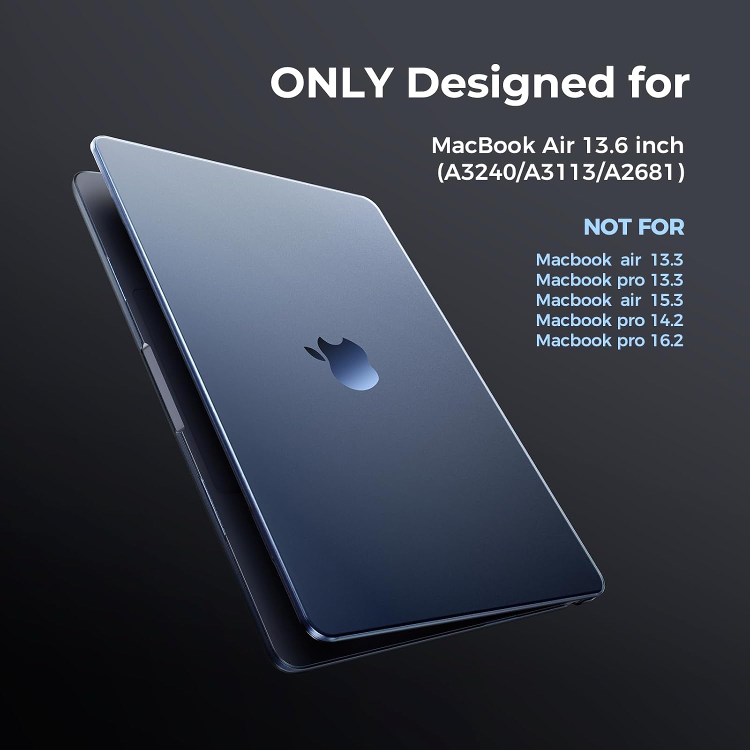 EooCoo Compatible with MacBook Air 13 inch Case 2025 M4 2024... - Image 4