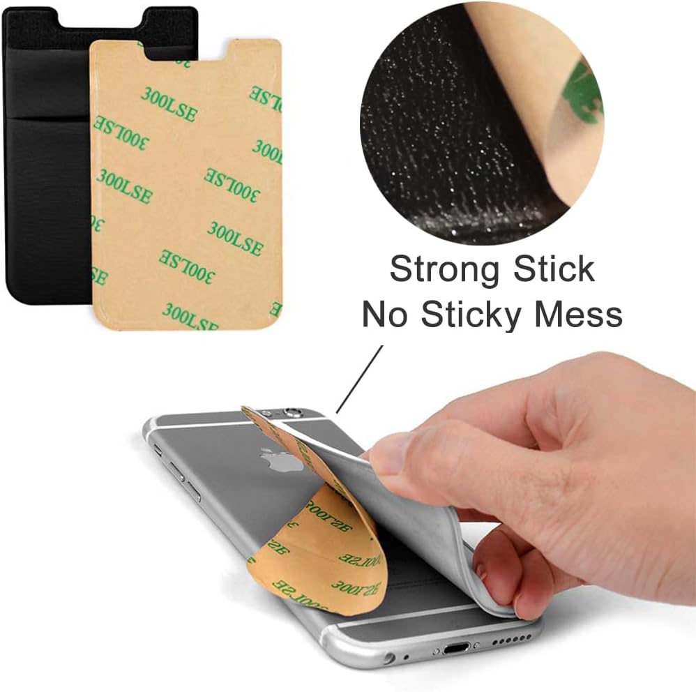 Phone Card Holder Stretchy Wallet Pocket Credit Card ID Case... - Image 5