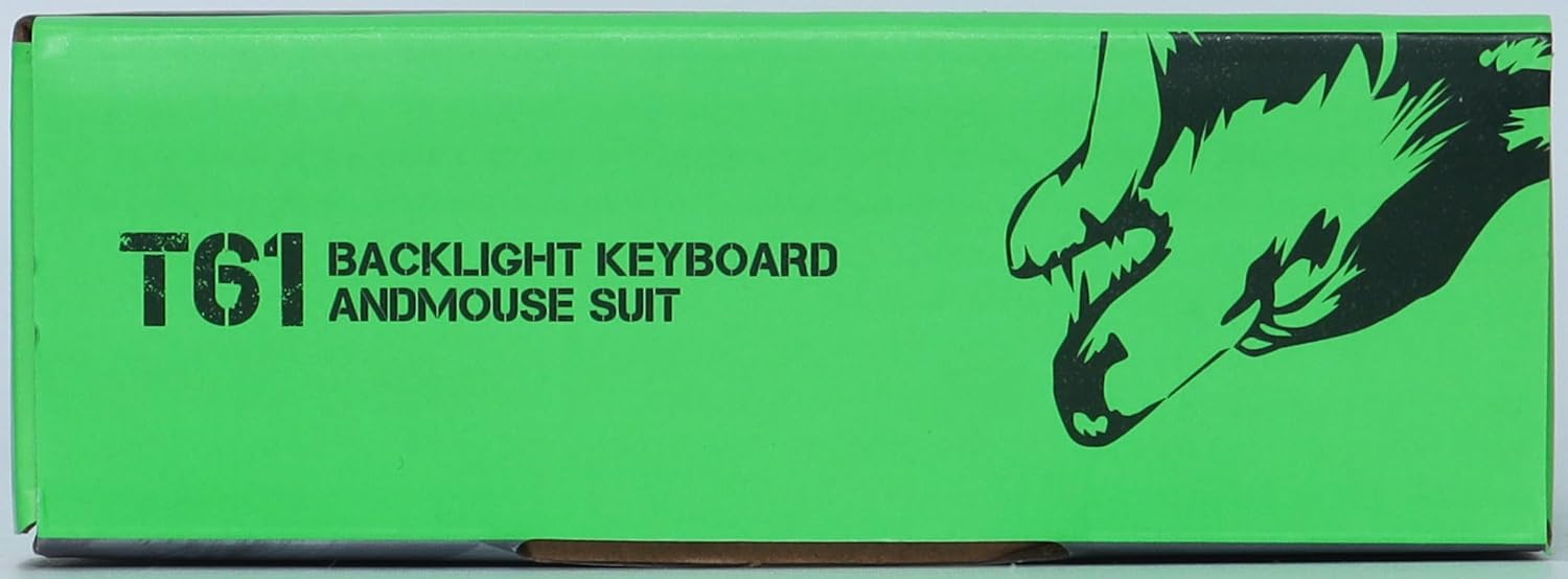 60% Compact wireless gaming keyboard and mouse set, RGB Rain... - Image 15