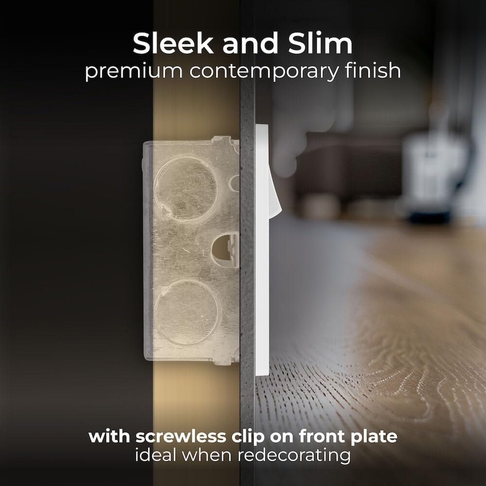 BG Electrical 22W Double Switched Power Wall Plug Socket wit... - Image 7