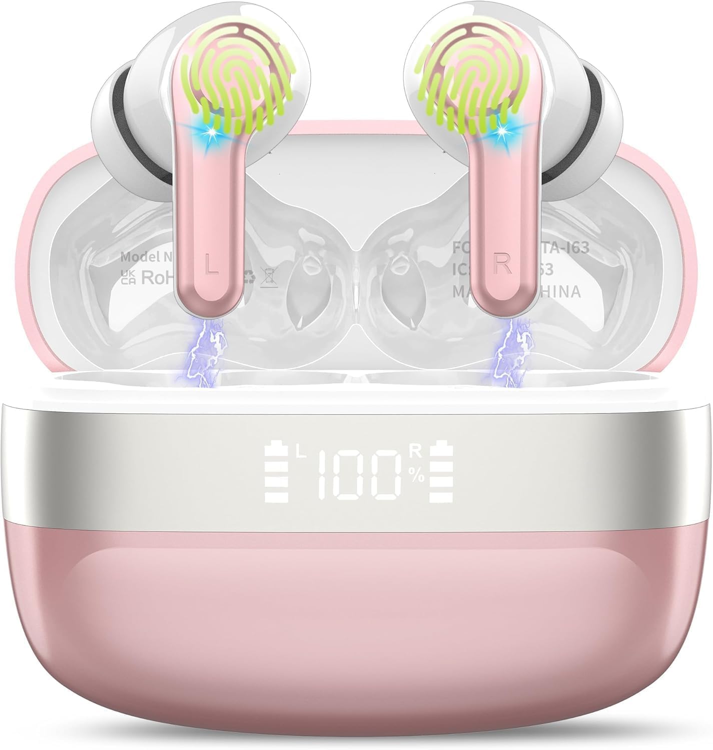 Wireless Earbuds, Bluetooth 5.3 Headphones HiFi Stereo with ... - Image 2