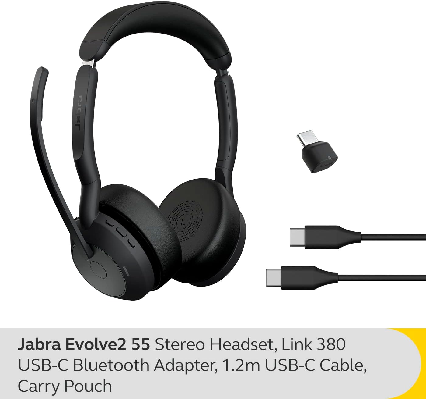 Jabra Evolve2 55 Stereo Wireless Headset Air Comfort Technol... - Image 3